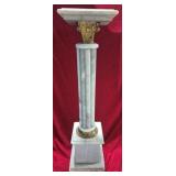 Marble & Brass Pedestal Stand 40 x 10 x 10