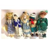 5 Porcelain Dolls - 16" tall