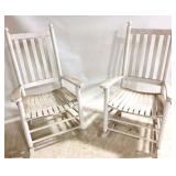 Pair of Painted Wood Porch Rockers