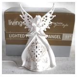 Lighted Porcelain Angel - 11" Tall w / Box