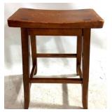 Vintage Wood Stool - 24 x 18 x 9