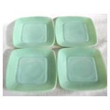 4 Jadeite Plates - 8.5x8.5