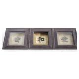 3 Oriental Wall Hangings - 6x6