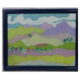 Artist Signed Framed Painting "Grandfather Mtn NC"