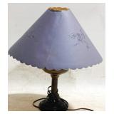 Metal Lamp w/ paper shade - 15" tall