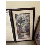 Large triple matted print of creek