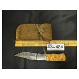 Custom 7" Damascus Blade pocket Knife