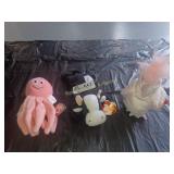 Lot of 3 TY Beanie Babies Kuku, Daisy & Inky