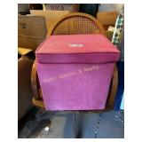 Hot Pink upholstered storage Ottoman