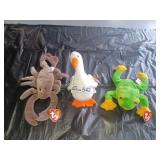 Lot of 3 TY Beanie Babies  Gracie, Stinger &