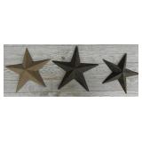 (3) Various Sized Metal Texas Barn Stars