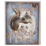 Metal Welcome To The Nut House Sign