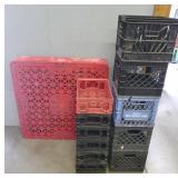 (12) PC Milk Coca-Cola Crates & Pallet