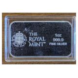 One Ounce Silver Bar: Royal Mint