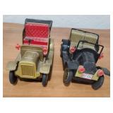 (2) Vintage Tin Battery Operated Cars