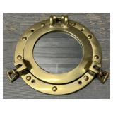 7" Solid Brass Porthole Mirror w/ Working Hinge