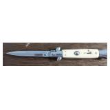 AKC 9" Italian Stiletto Ivory Automatic Knife