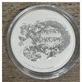 1oz 2021 Mickey Mouse Christmas Silver Round