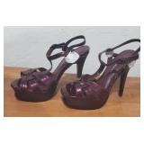 Lianca Wine Red High Heel Shoes