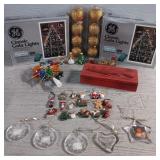 Christmas Lights & Vintage Glass Light Covers