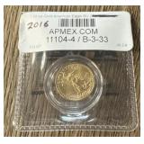 2016 1/10 oz (Bu) American Gold Eagle