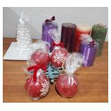 Variety of Christmas Candles Decor