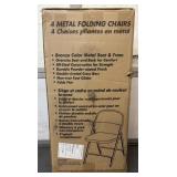 UNUSED Set Of (4) Metal Folding Chairs