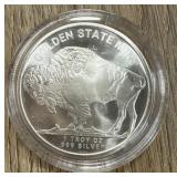 1oz Silver Round - "Buffalo/Indian Brave"