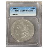 1886-O Morgan Silver Dollar AU50