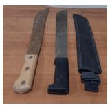 (2) Machete Knives 1 Sheath