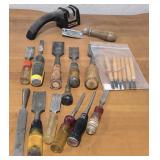 Variety of Chisels & Knife Sharpener