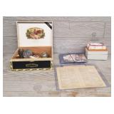 Post Card Items & Cigar Box