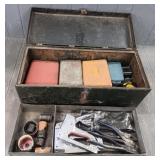 Metal Toolbox With Tools