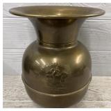 Antique Pony Express Cut Plug Brass Spittoon