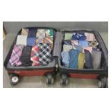 Red Delsey Rolling Hard Suitcase w/Ties