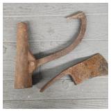 Vintage Axe Head & Log Roller