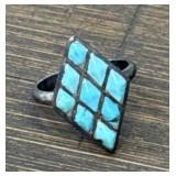 Vintage Sterling & Turquoise Native Am. Ring