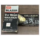 (100) Rounds 9x18mm Makarov Ammo