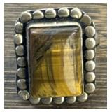 Vintage Sterling & Tigers Eye Ring