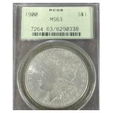 1900 Morgan Silver Dollar Graded MS63