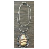 Vintage Navajo Sterling Jasper Necklace