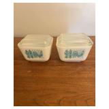 Two Vintage Pyrex Storage Dishes