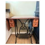 Vintage Sewing Machine Work Table