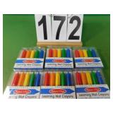 6 Melissa & Doug Learning Mat Crayons (New)