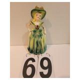 Green Napkin Doll W/ Red Ring