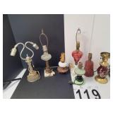 Several Vintage Boudoir Lamps (Some Need Cord