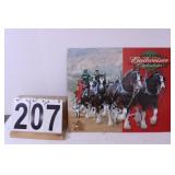 Budweiser Clydesdale Sign Metal 12.5" X 16"