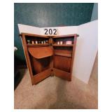 Oak Sewing or Jewelry Cabinet 30 X 15 X 9