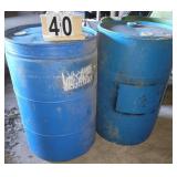 Pair of 55 Gal Poly Barrels