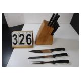 Rogers Pro Cut Knife Set In Block